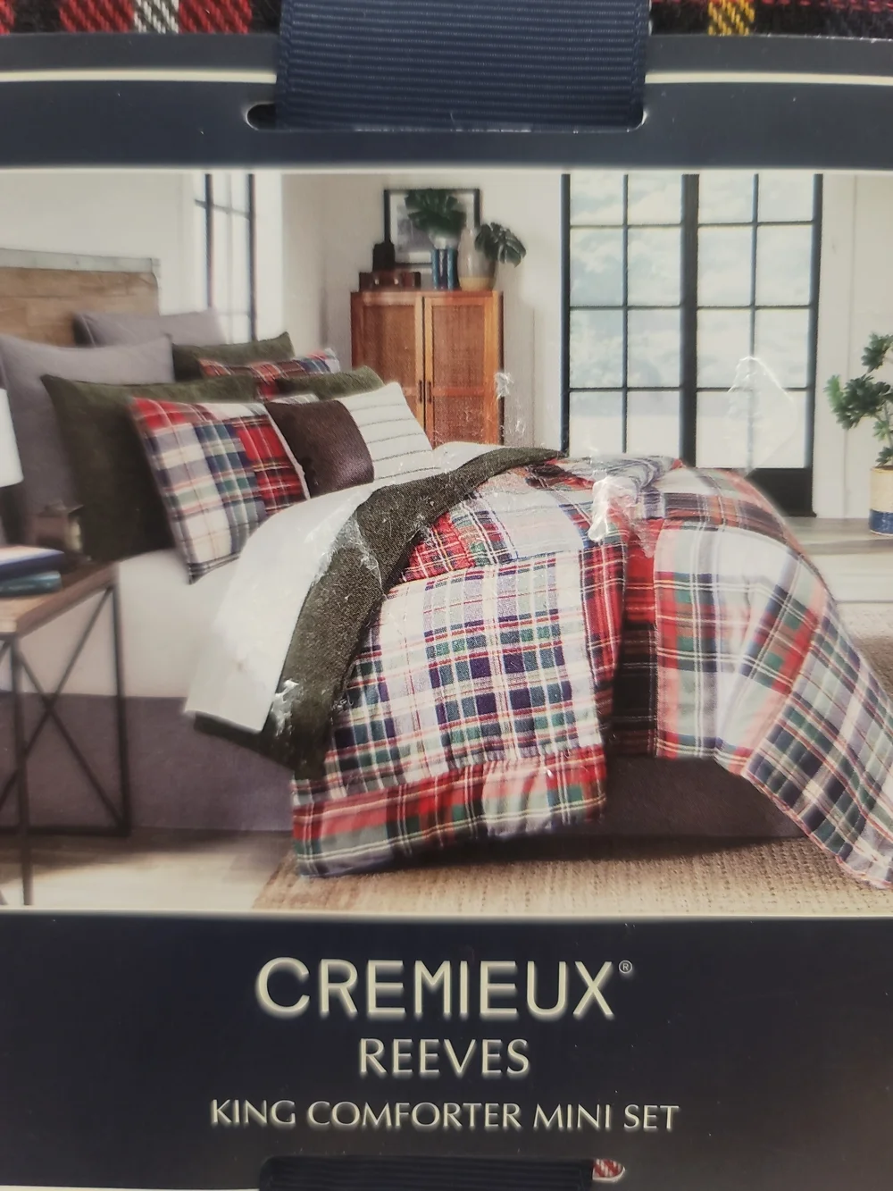 Daniel Cremieux Plaid King Comforter Mini Set - Red, Green, Blue, White
